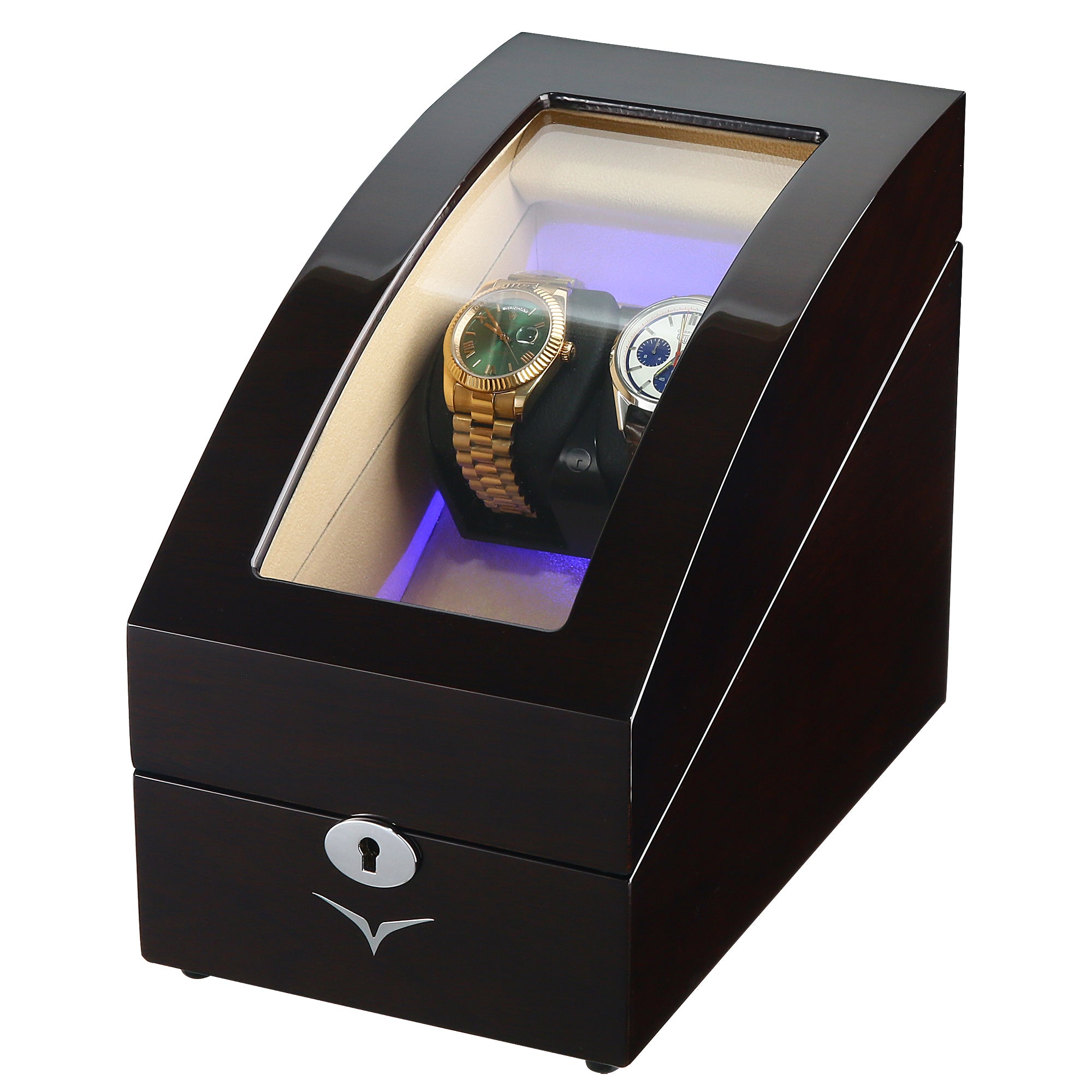 Avoca Mahogany Watch Winder for 2 + 2 Watches