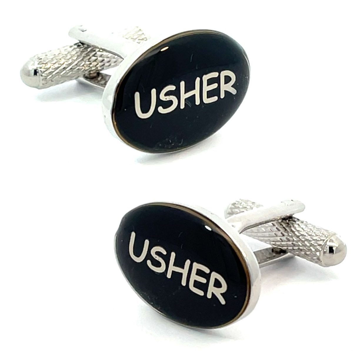 Usher Oval Wedding Cufflinks