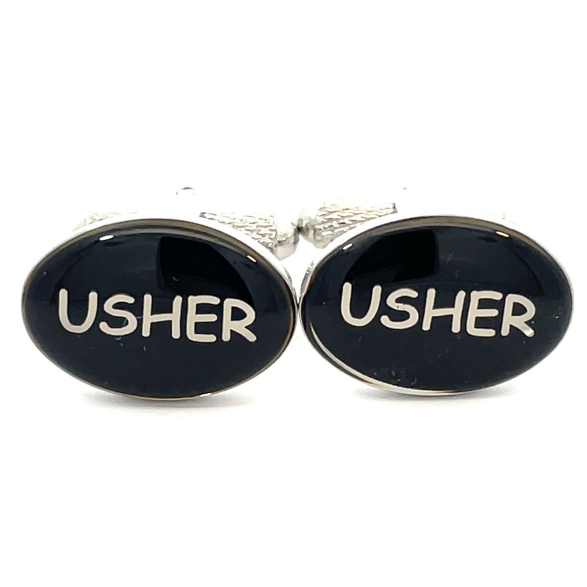 Usher Oval Wedding Cufflinks