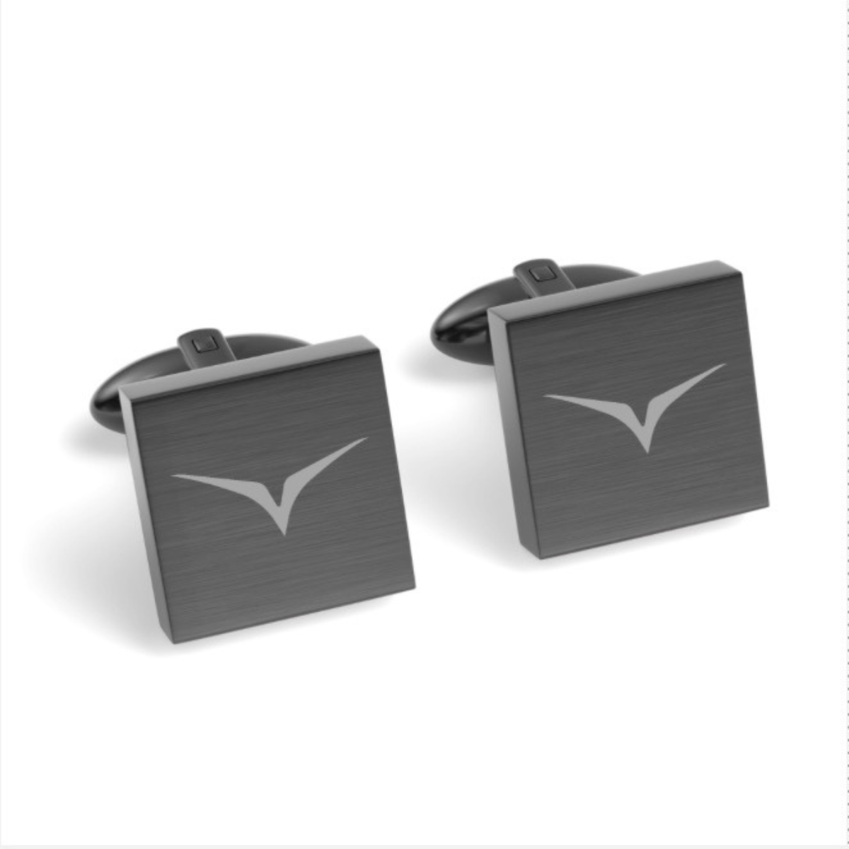 Boutons de manchette Carrés Gravés avec Logo Personnalisé