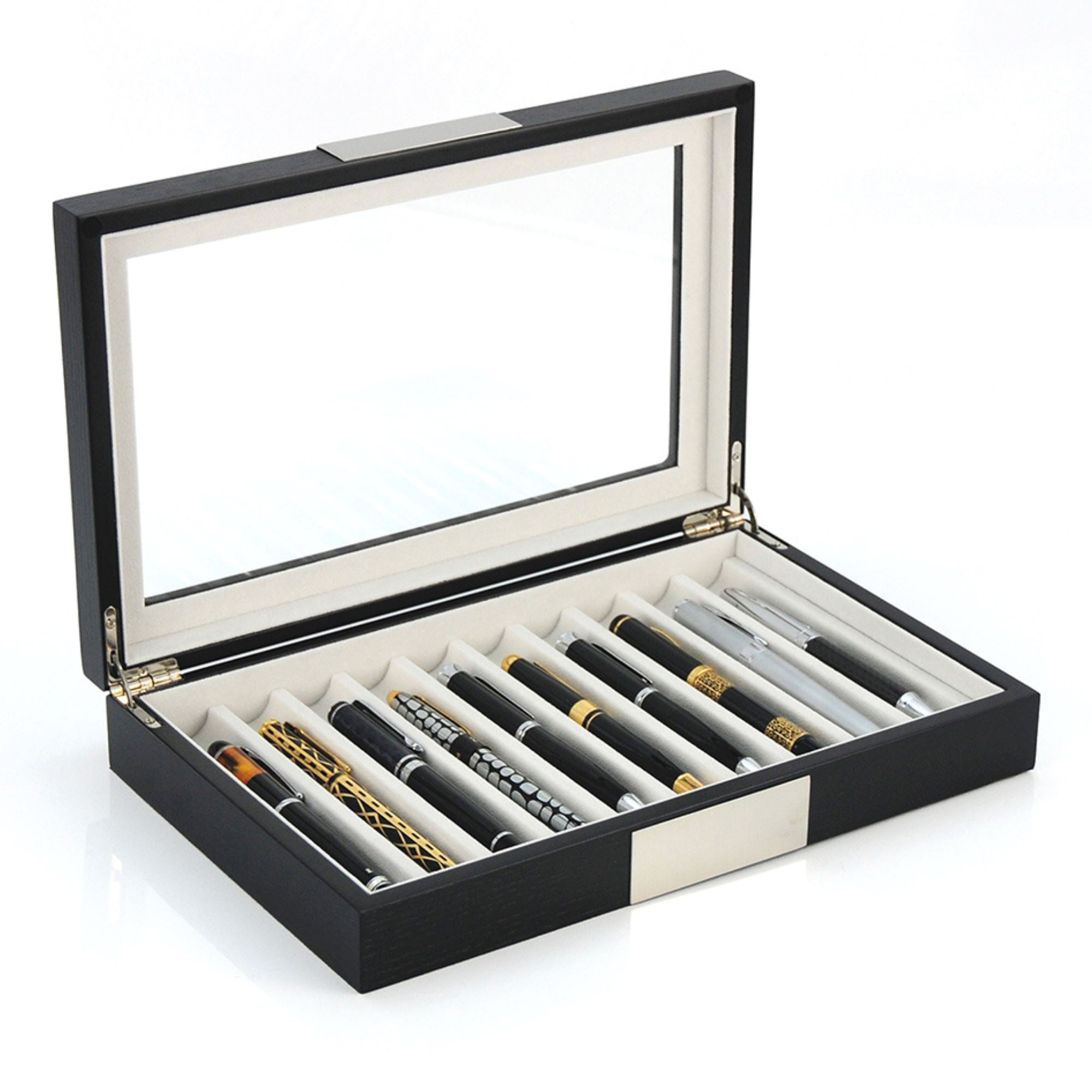 10 Slots Wooden Pen Box Storage Boxes Clinks Australia 