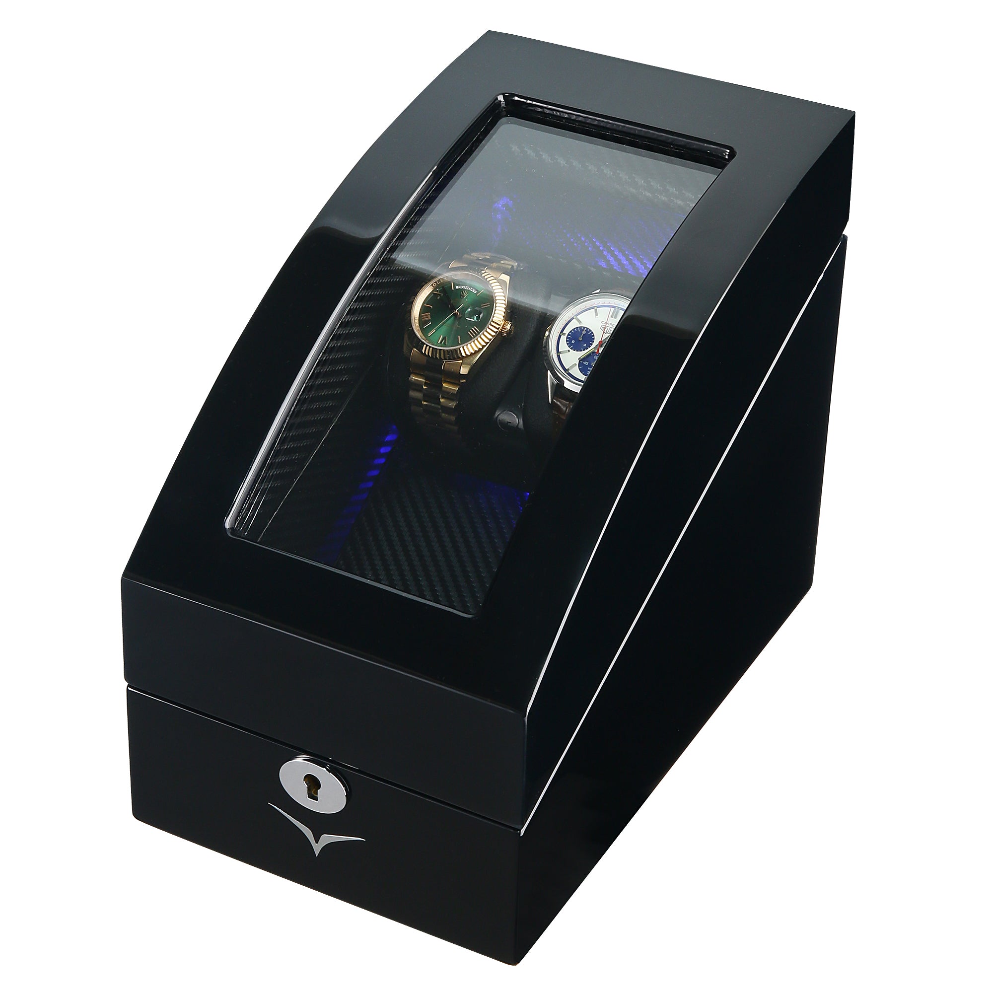 Avoca 2+2 Watch Winder Box in Black