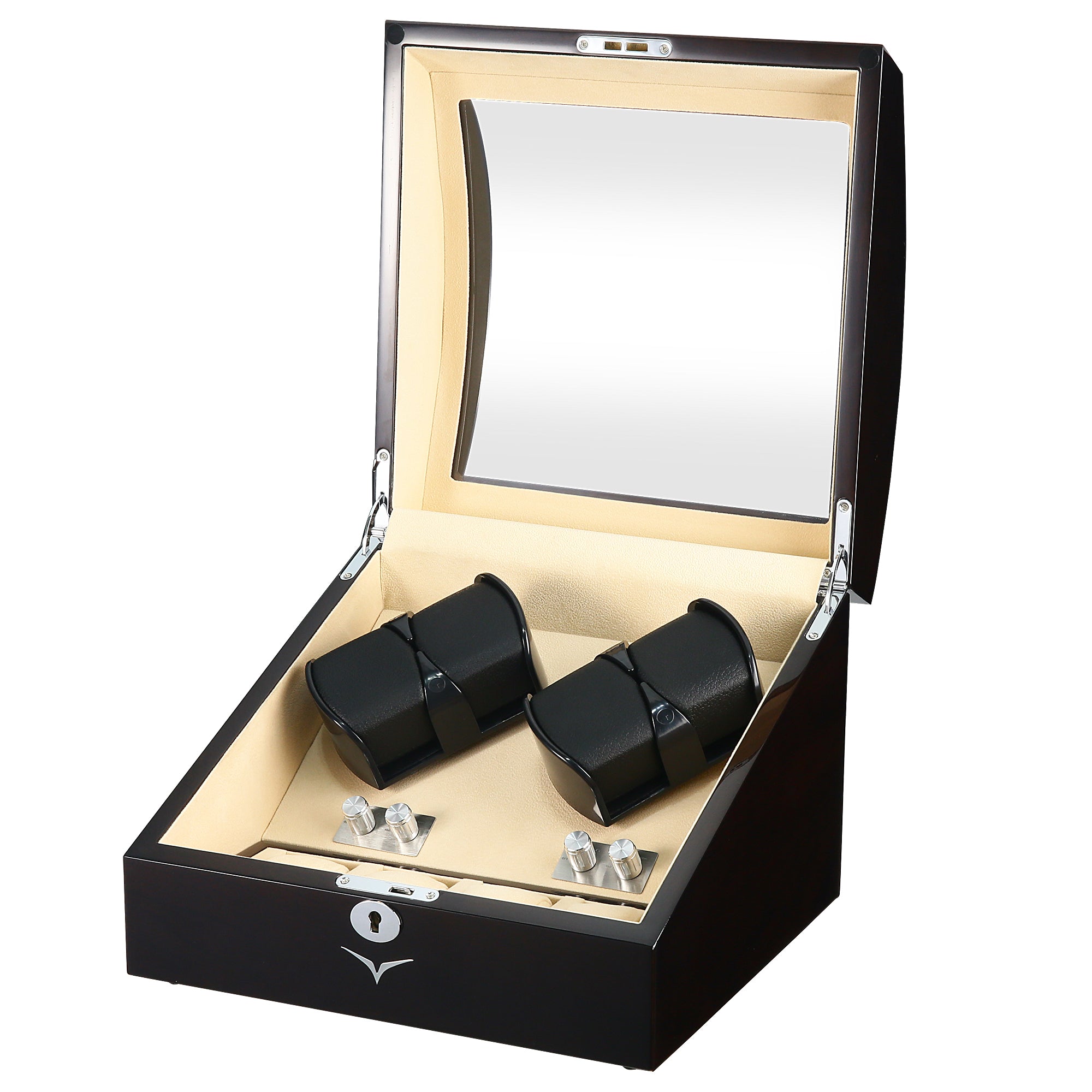 Seconds - Avoca Watch Winder Box 4 + 4 Watches in Mahogany