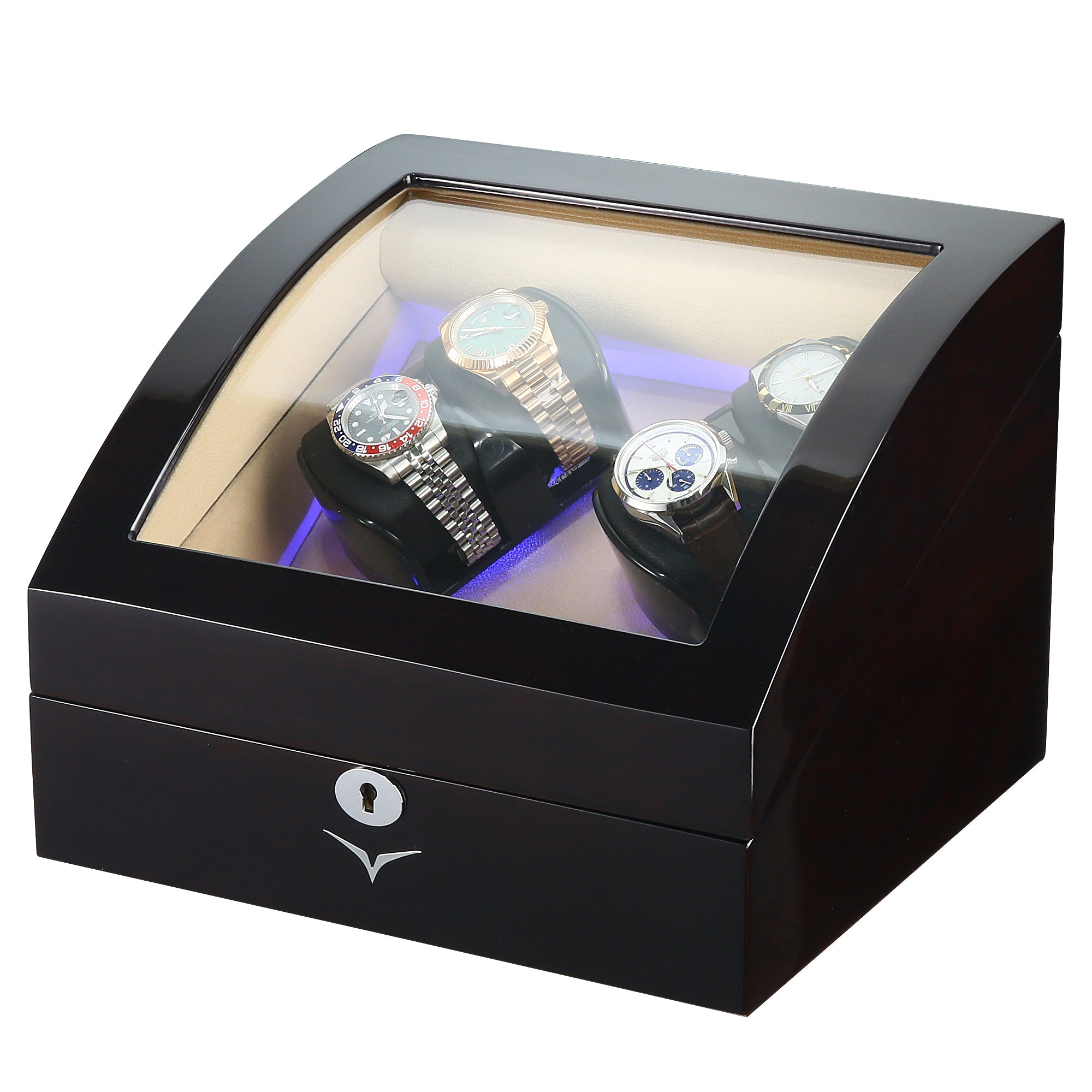 Seconds - Avoca Watch Winder Box 4 + 4 Watches in Mahogany