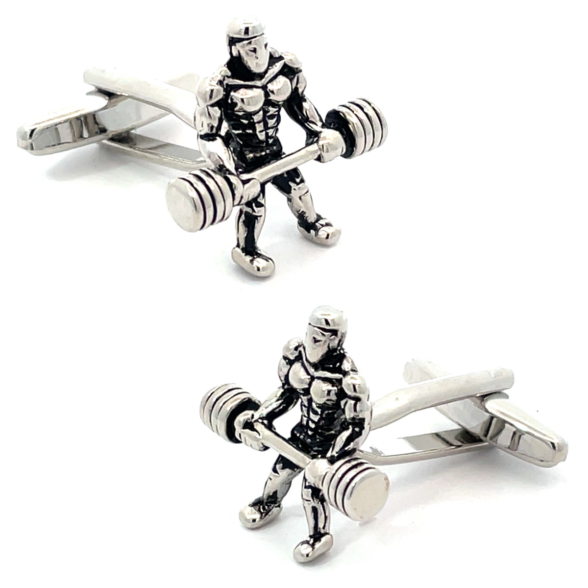Weightlifter Bodybuilder Flex Wheeler Gym Cufflinks