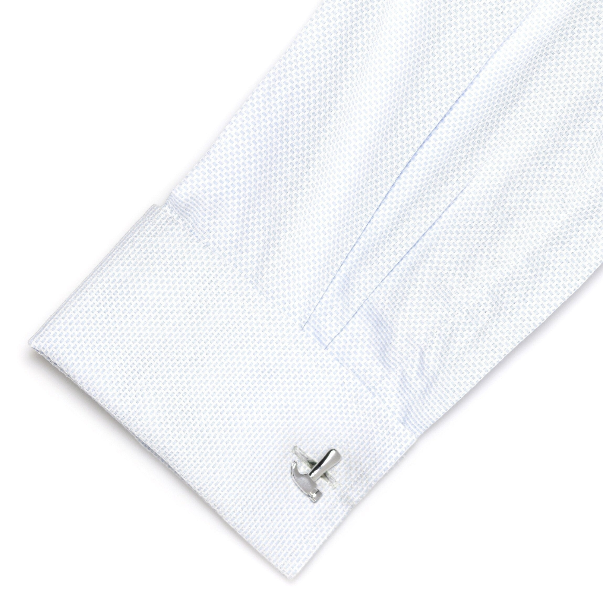Handyman Hammer & Saw Silver Cufflinks