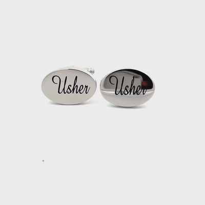 Usher Script Wedding Cufflinks