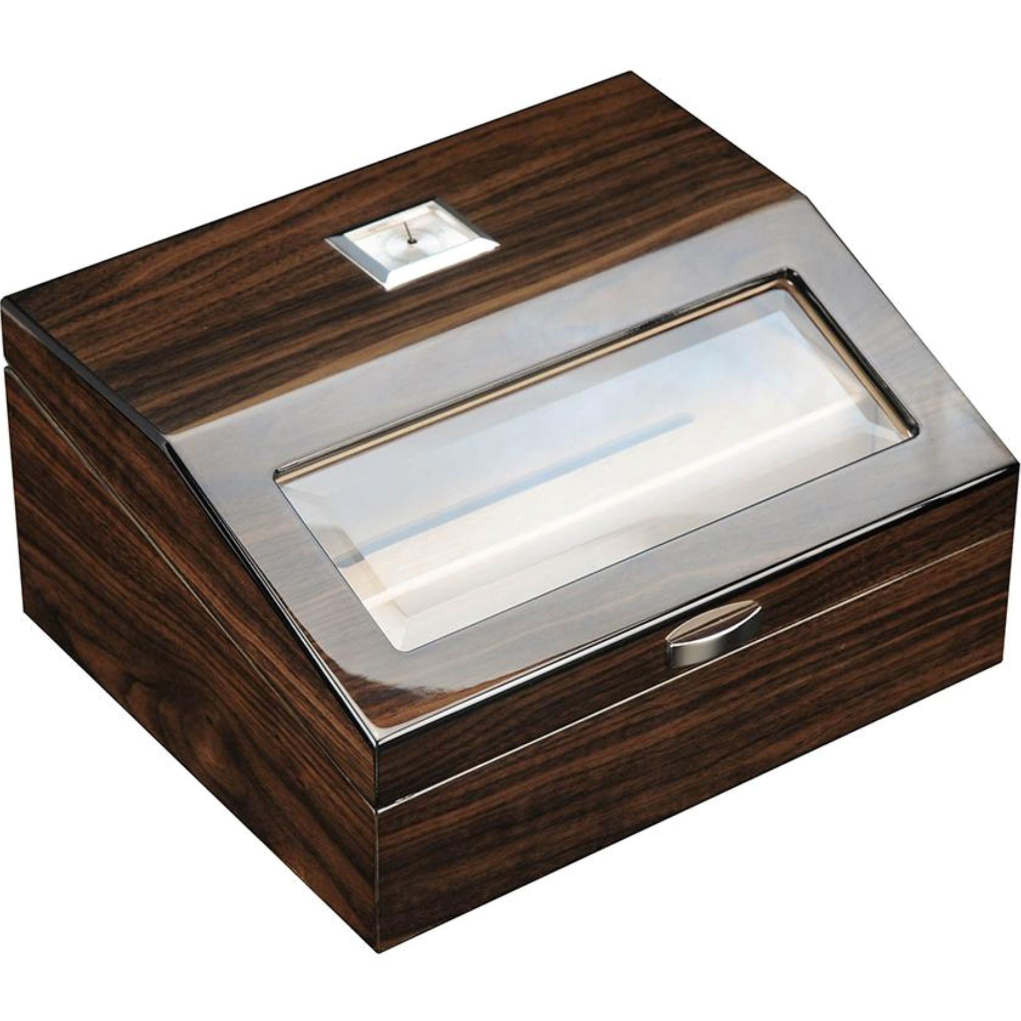 50 CT Walnut Cigar Humidor Wooden Cabinet for Cigars Cigar Boxes Clinks 