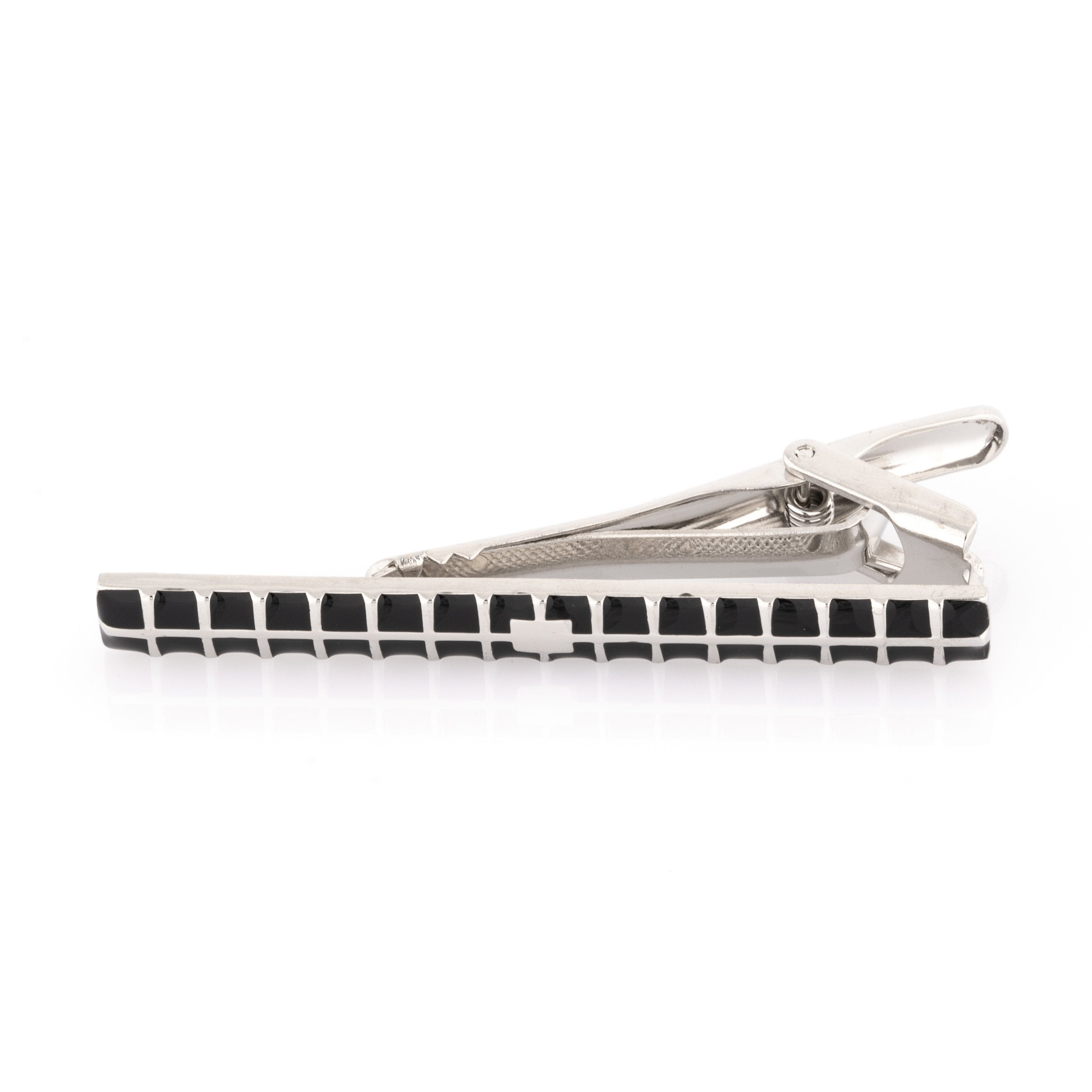 Black Multi Squares Tie Clip Tie Clips Clinks Australia 